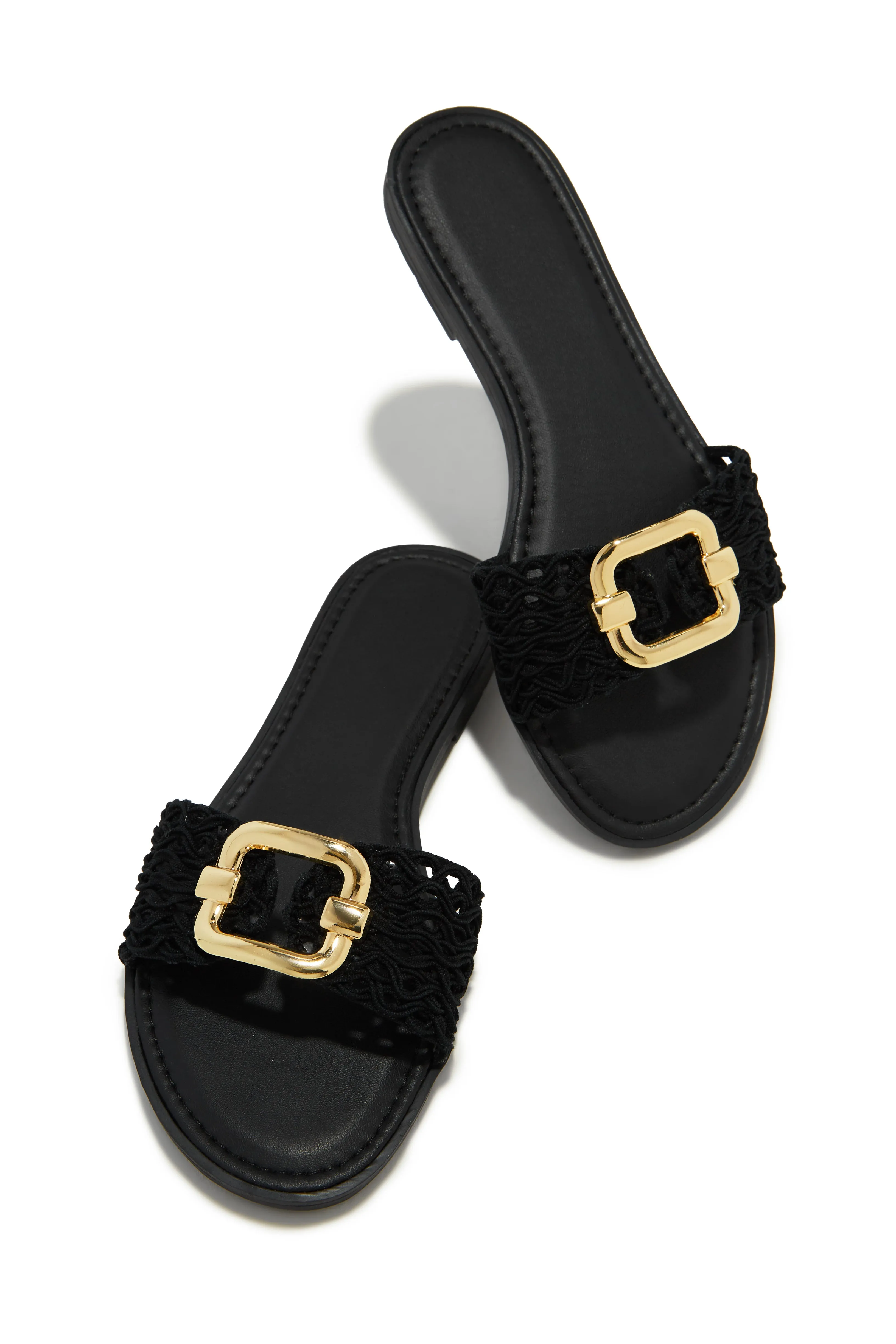 Acapulco Slip On Sandals - Black