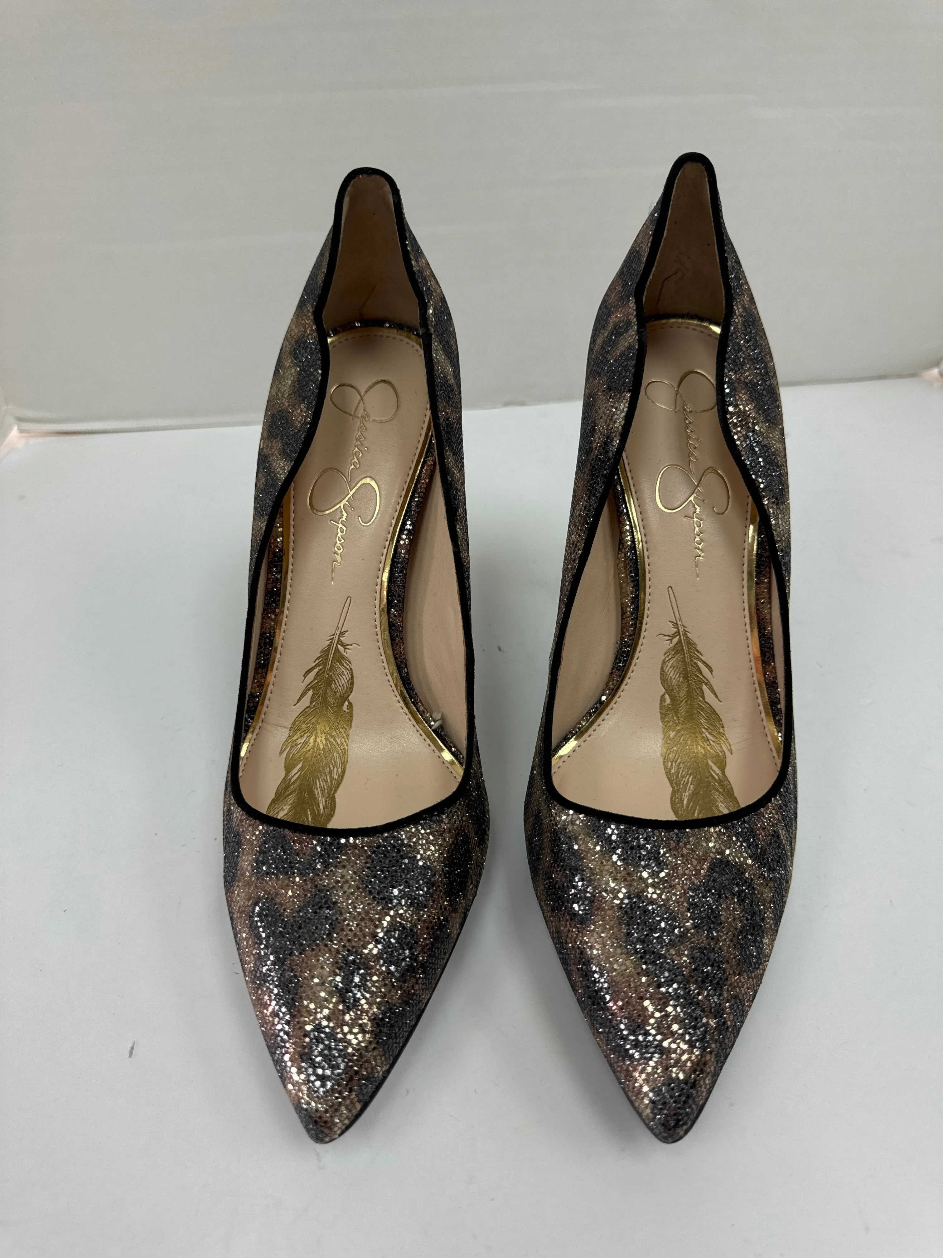 Animal Print Shoes Heels Stiletto Jessica Simpson, Size 10