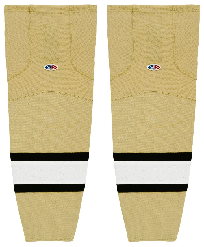 Athletic Knit (AK) HS2100-281 Vegas Gold/Black/White Mesh Ice Hockey Socks