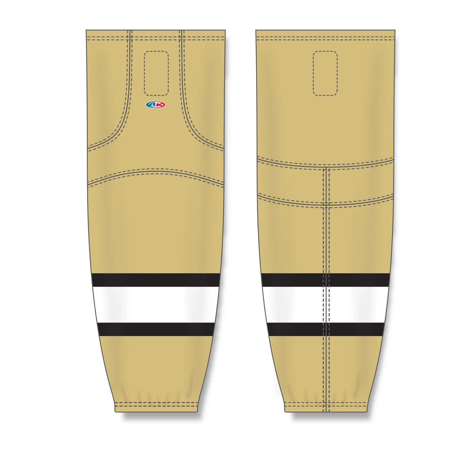 Athletic Knit (AK) HS2100-281 Vegas Gold/Black/White Mesh Ice Hockey Socks