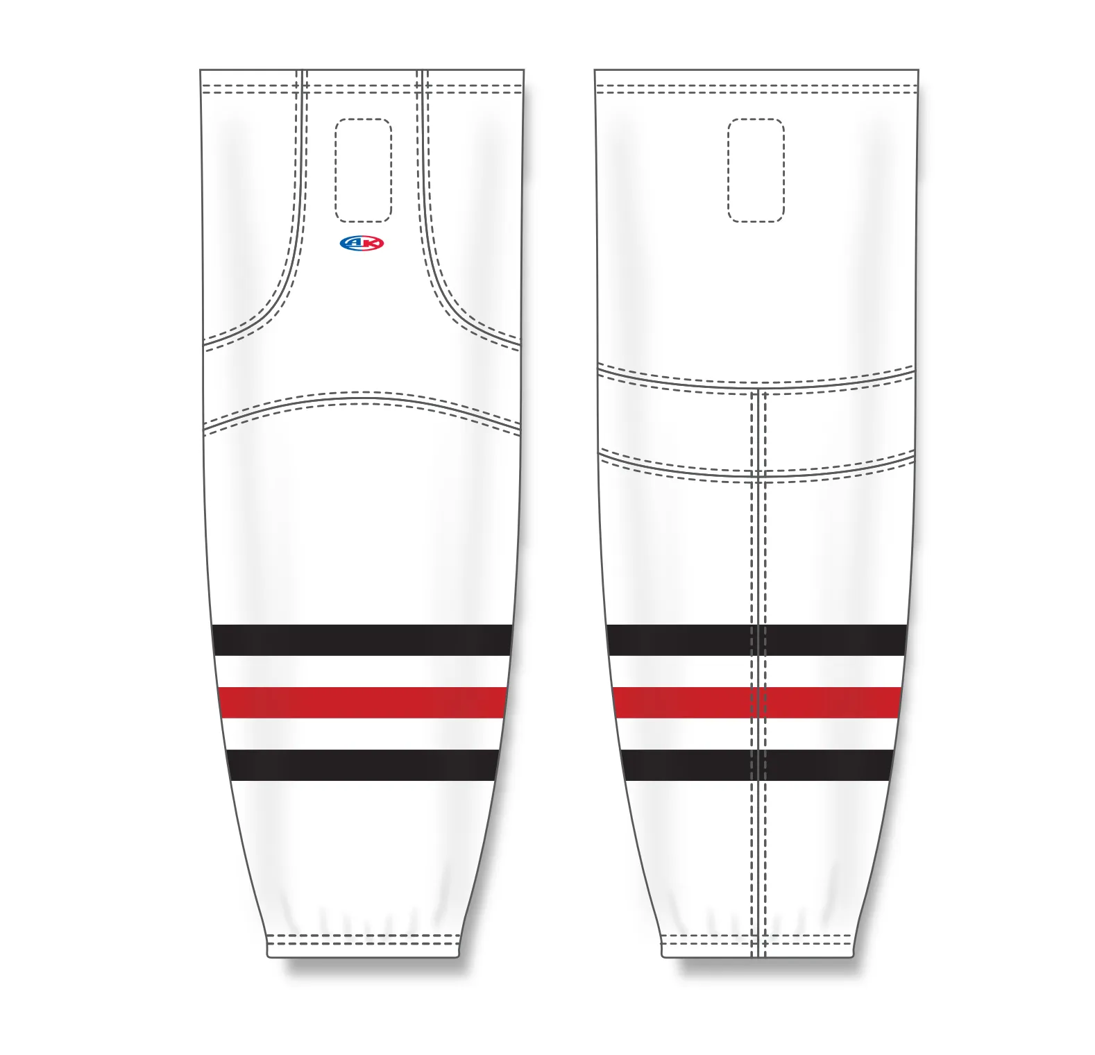 Athletic Knit (AK) HS2100-305 Guelph Storm White Mesh Ice Hockey Socks