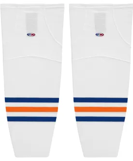 Athletic Knit (AK) HS2100-321 Edmonton Oilers White Mesh Ice Hockey Socks