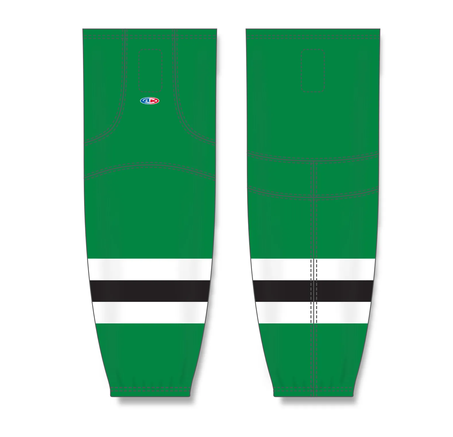 Athletic Knit (AK) HS2100-376 2013 Dallas Stars Kelly Green Mesh Ice Hockey Socks