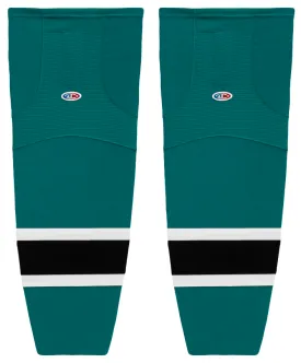 Athletic Knit (AK) HS2100-457 Pacific Teal/White/Black Mesh Ice Hockey Socks