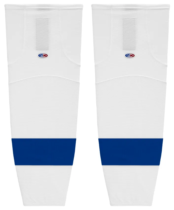 Athletic Knit (AK) HS2100-489 2011 Tampa Bay Lightning White Mesh Ice Hockey Socks