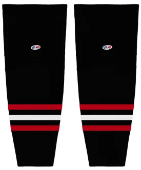 Athletic Knit (AK) HS2100-614 Red Deer Rebels Black Mesh Ice Hockey Socks