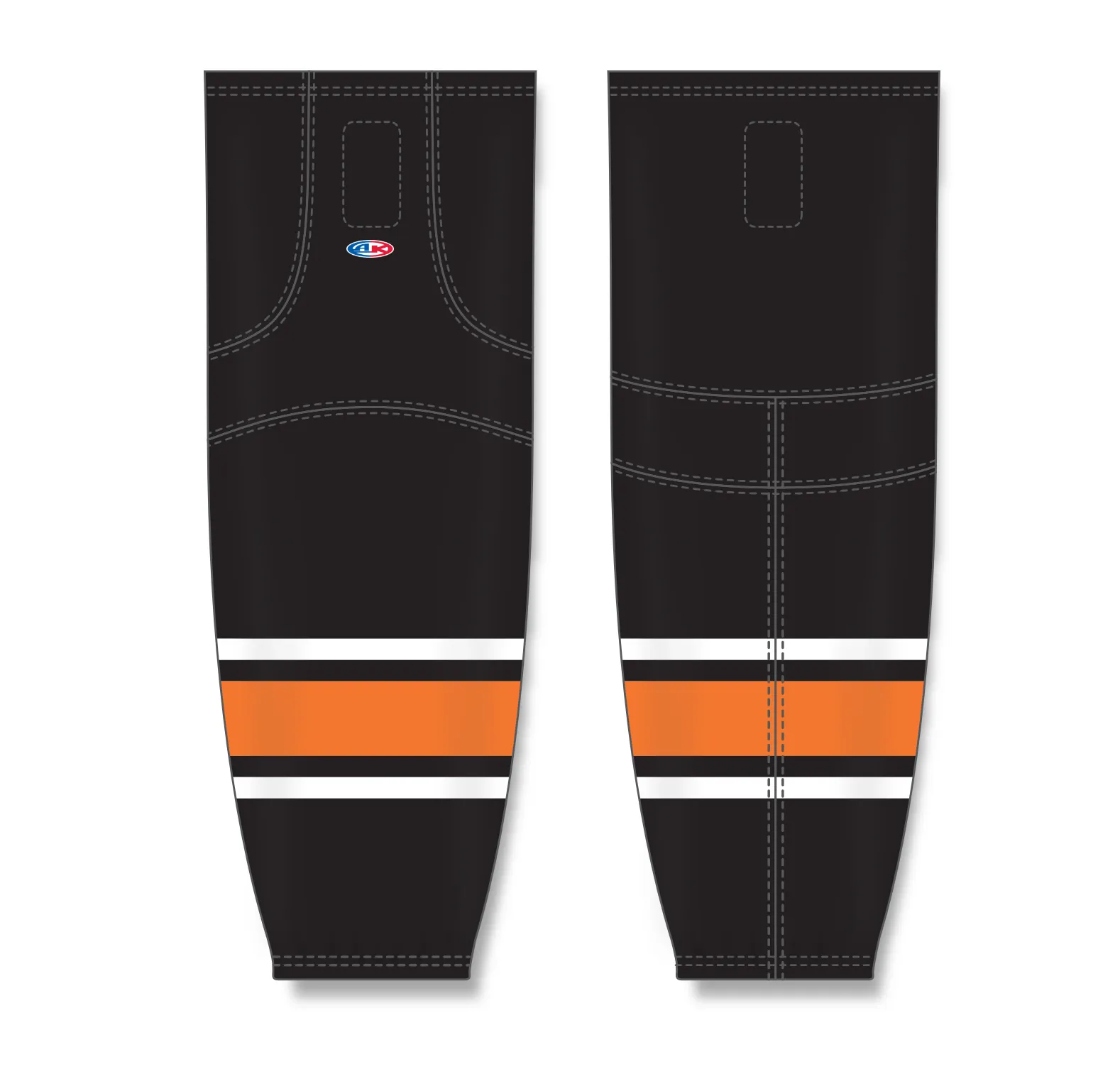 Athletic Knit (AK) HS2100-624 Philadelphia Flyers Third Black Mesh Ice Hockey Socks