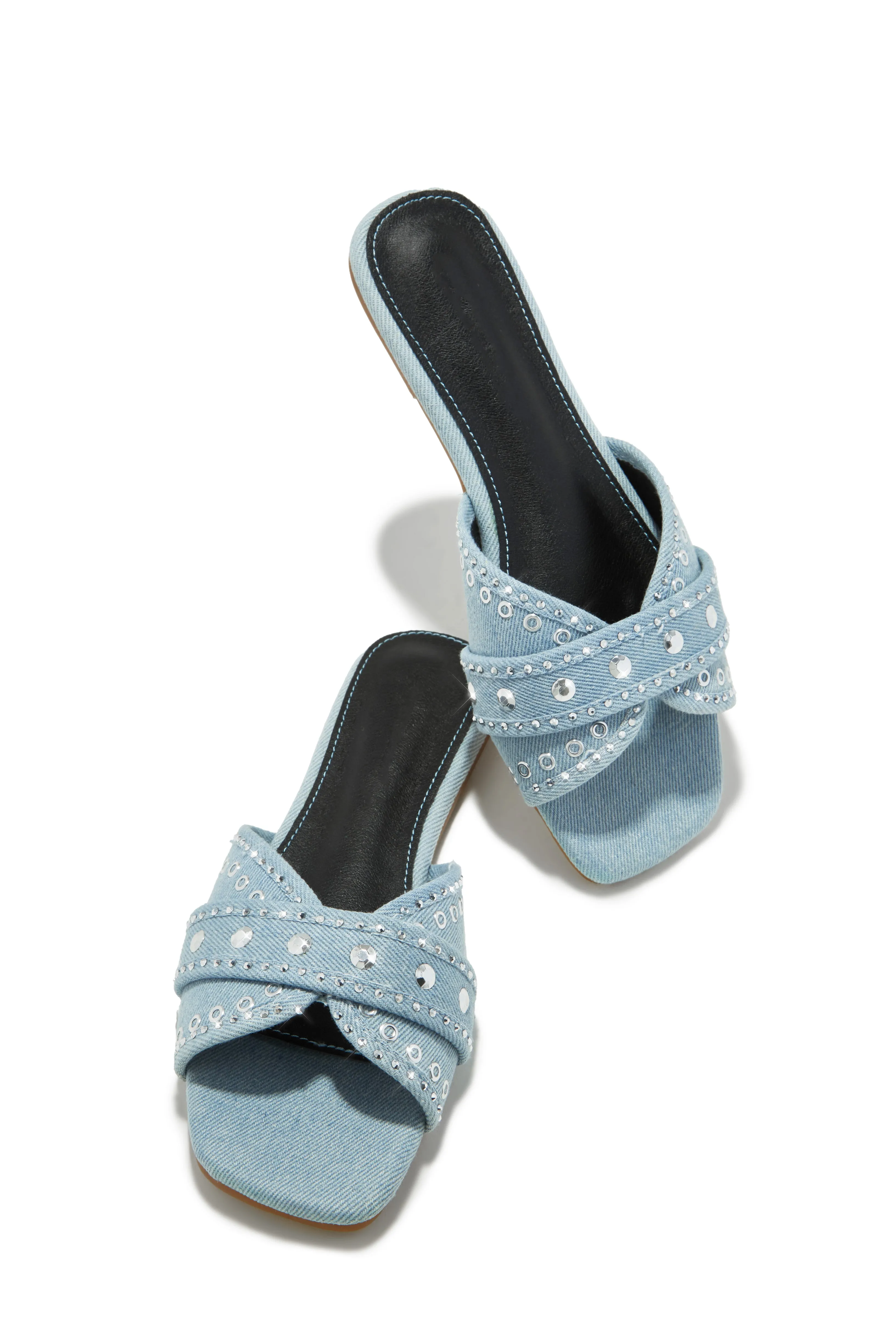 Aya Slip On Sandals - Denim