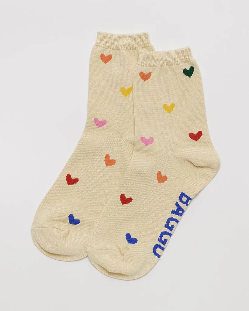 Baggu Crew Socks - Hearts