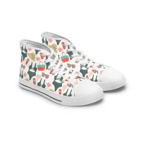 Beach Bag Pattern Women's High Top Sneakers