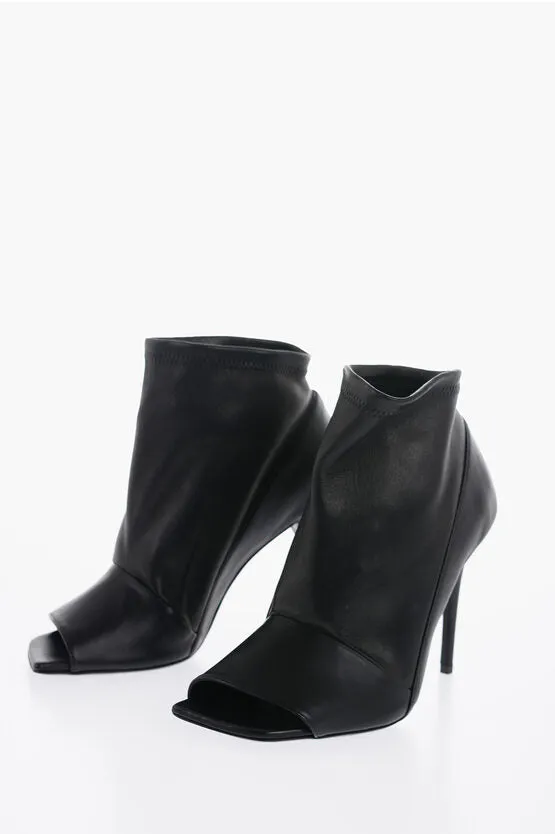 Bruno Frisoni Leather BEAUTY Ankle Boots with Open Toe