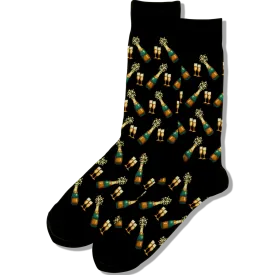 Champagne Bottles Crew Socks