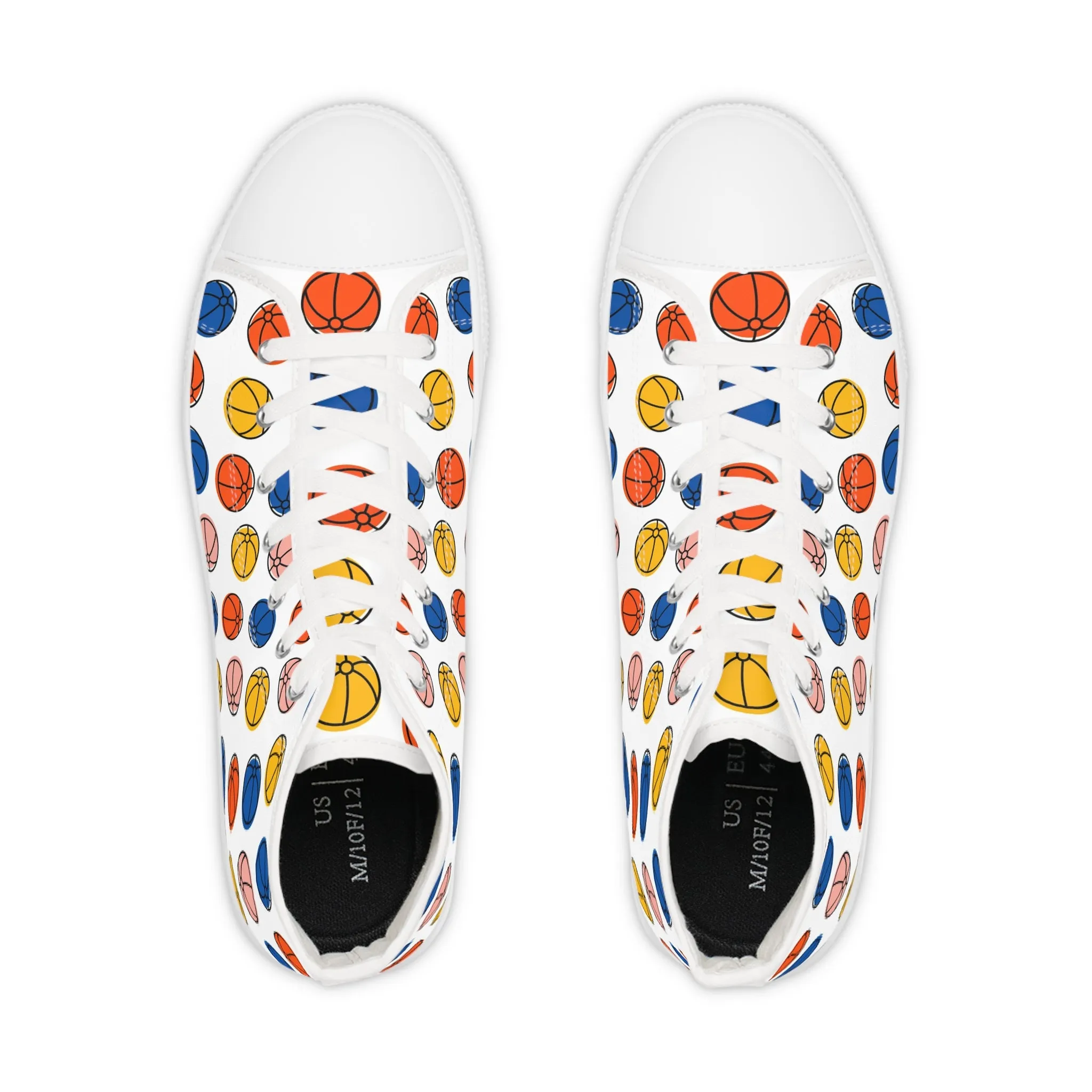 Colorful Beach Ball Men's High Top Sneakers