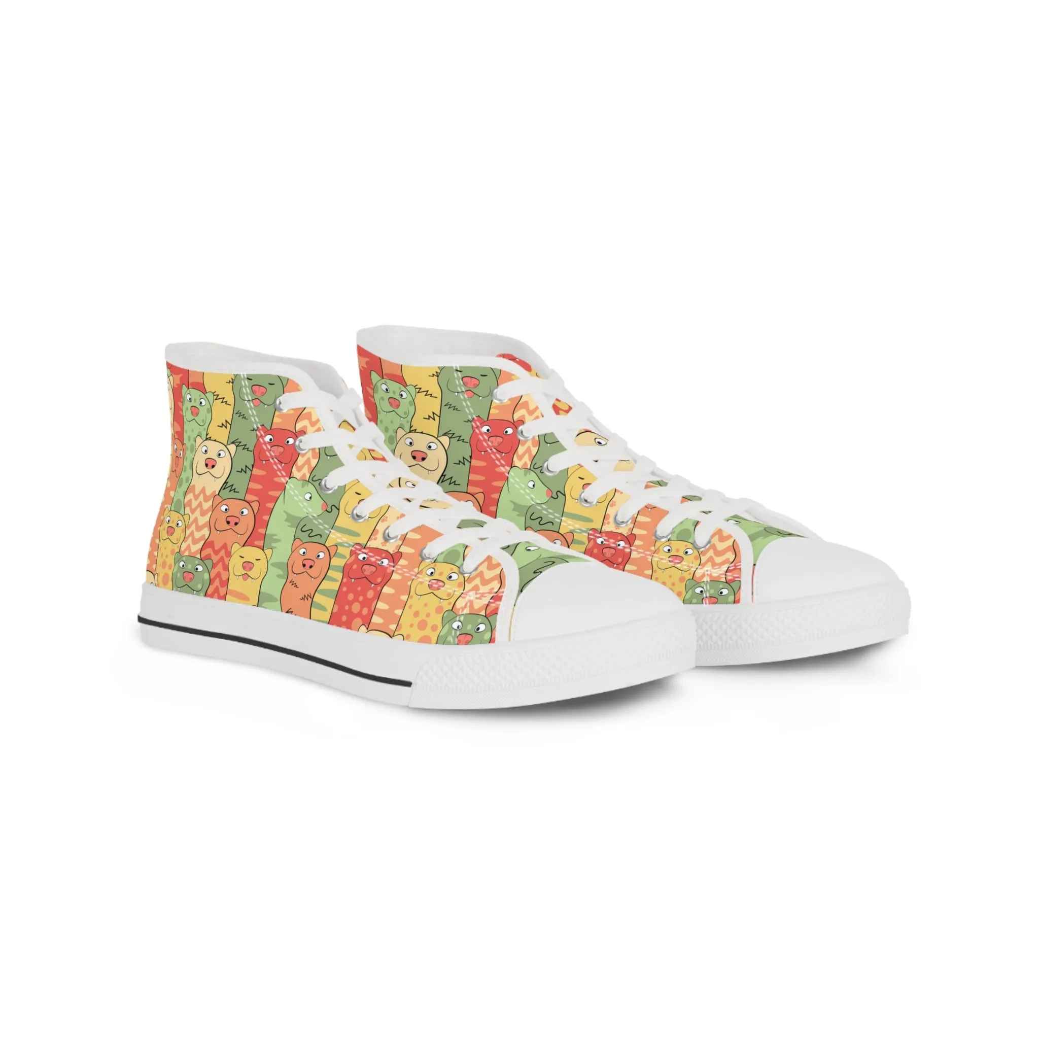 Colorful Ferrets Men's High Top Sneakers