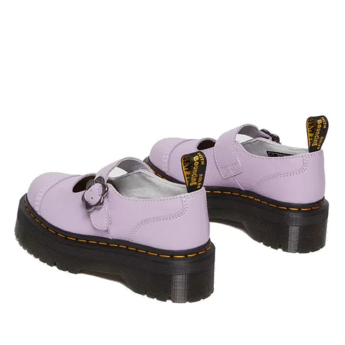 Dr Martens Addina Lilac Flower Buckle Mary Jane Quad Platform