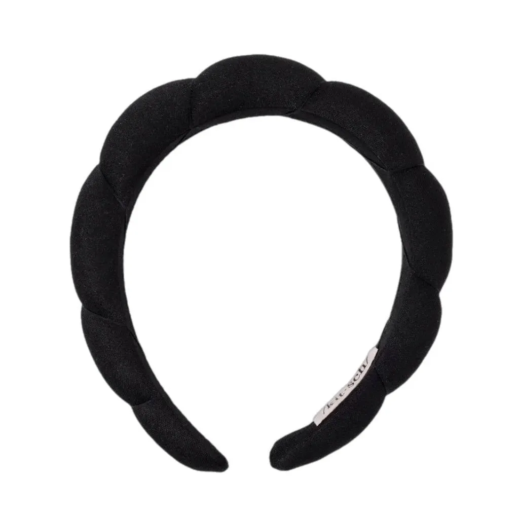 Fabric Puffy Cloud Headband Black