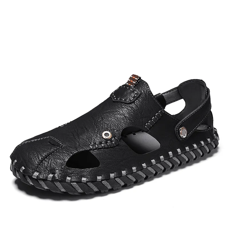 kkboxly kkboxly Men Microfiber Closed Toe Non Slip Soft Leisure Sandals