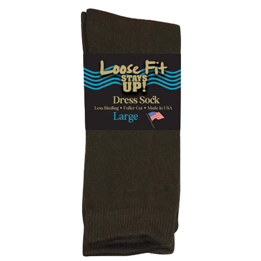 Loose Fit Stays Up Dress Socks