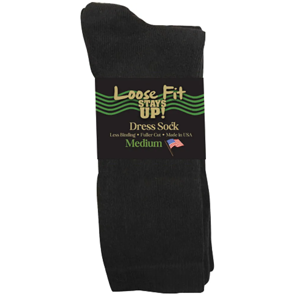 Loose Fit Stays Up Dress Socks