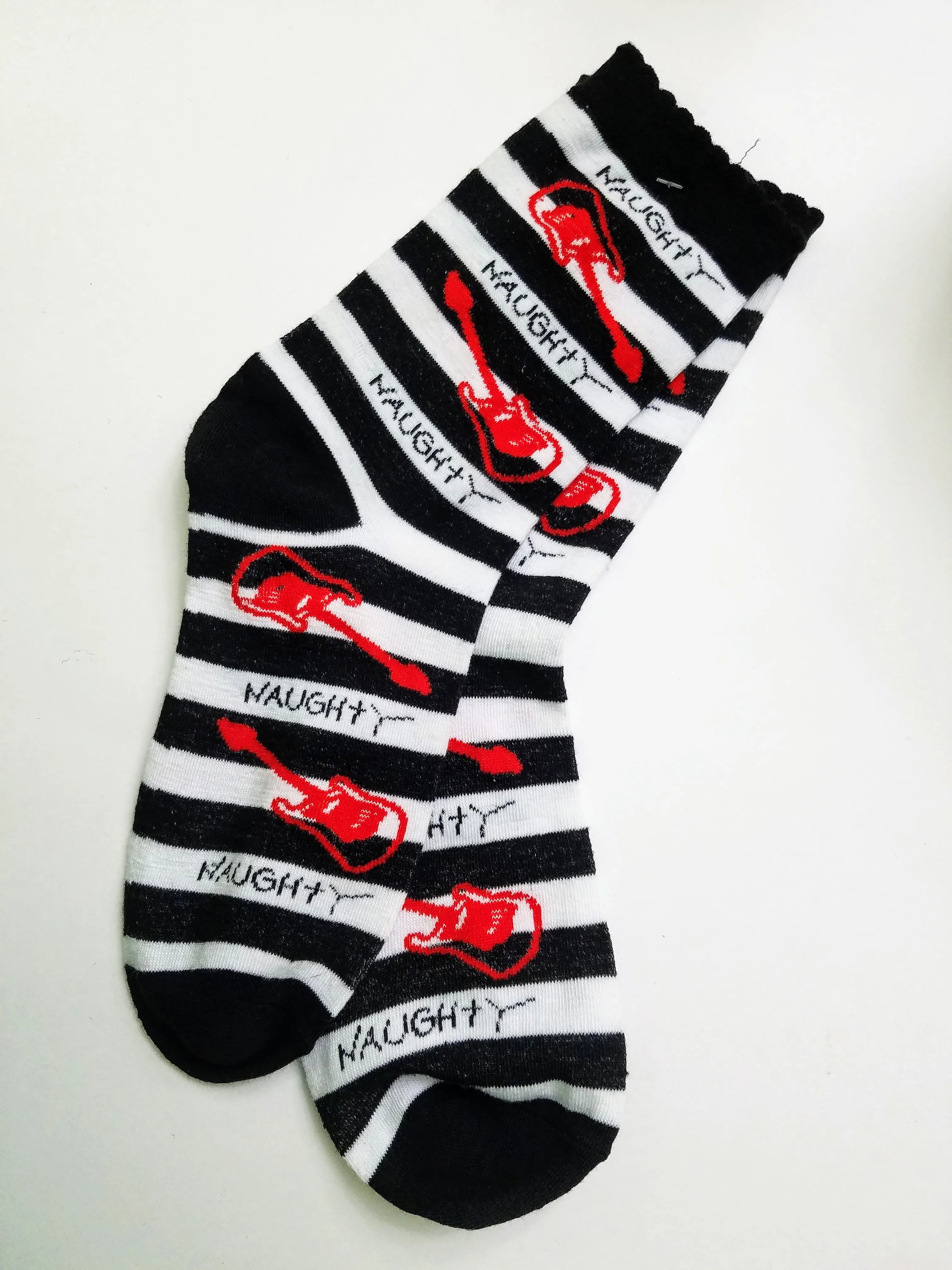 Naughty Guitar Crew Socks