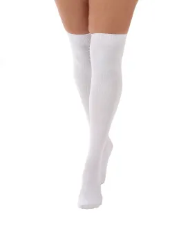 Over The Knee Socks in White