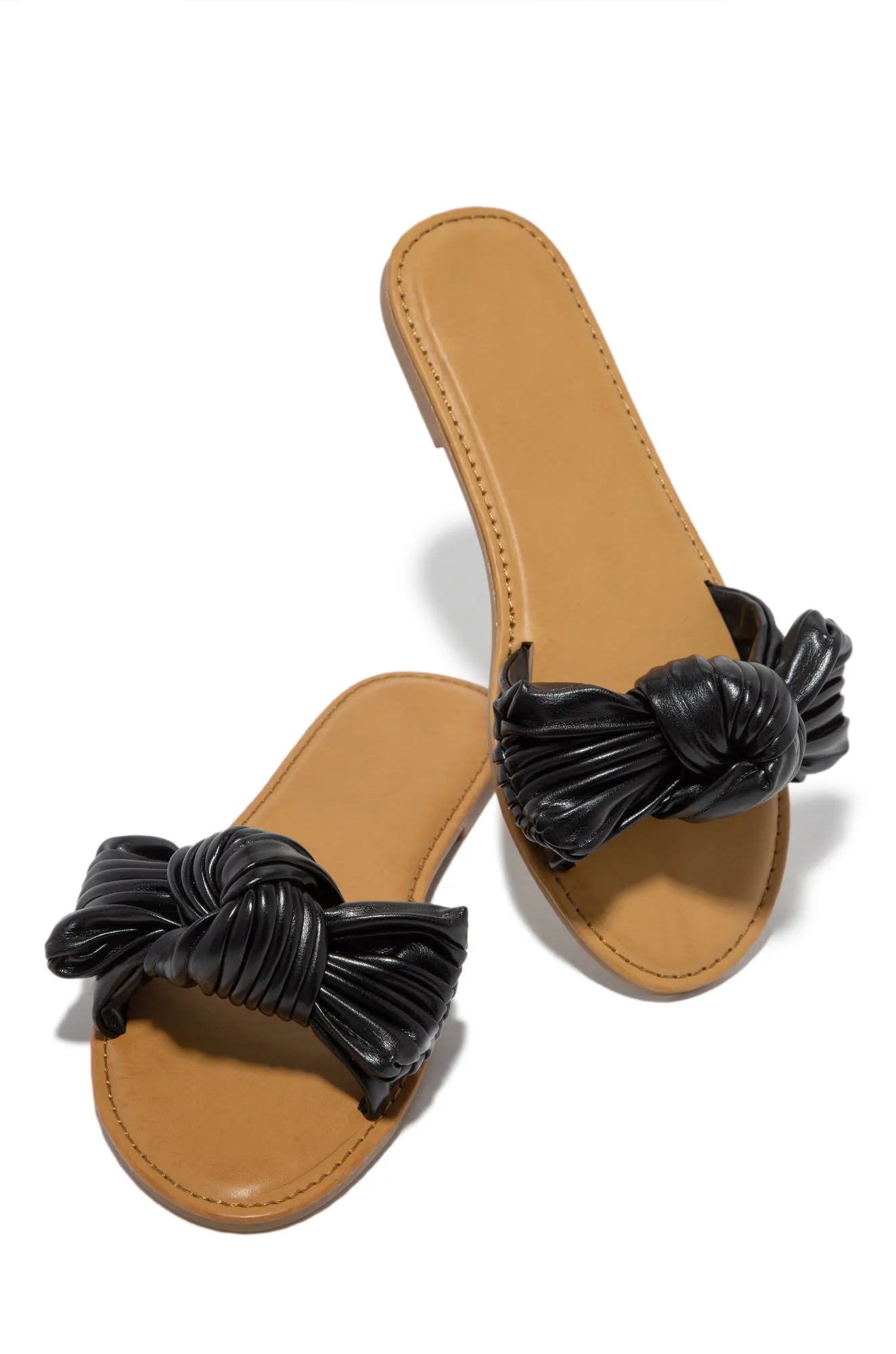 Paradise Calling Slip On Sandals - Black