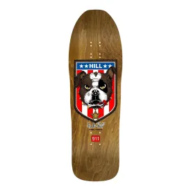 Powell Peralta Frankie Hill Bull Dog Reissue Skateboard Deck Brown Stain - 10.0” x 31.5”