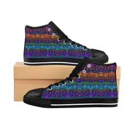 Rainbow Waves Women's High-top Sneakers