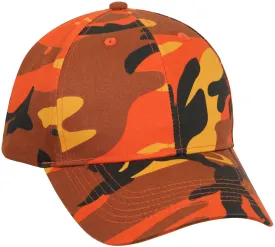 Savage Orange Camo Color Camo Supreme Low Profile Cap