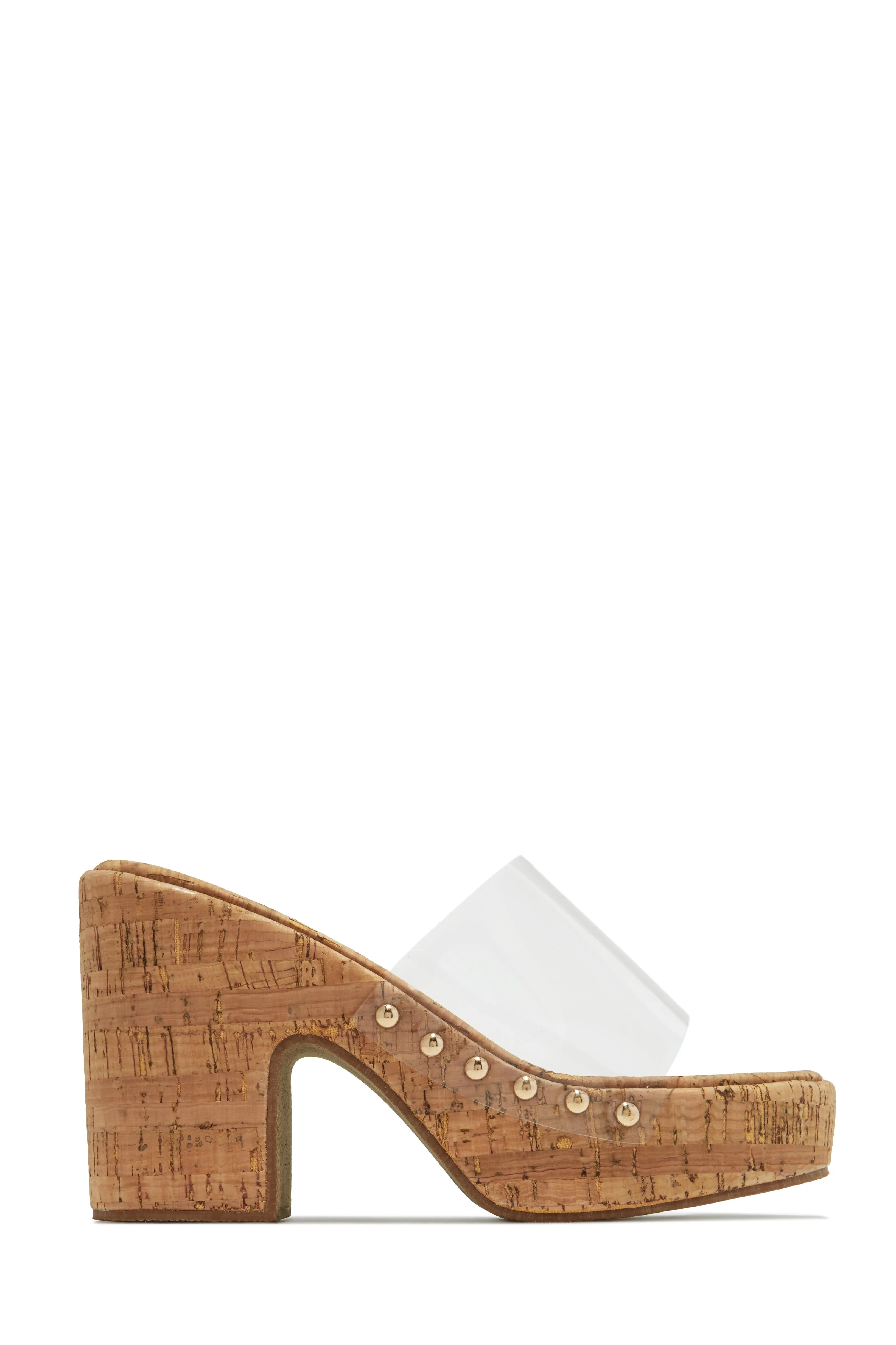 Talya Platform Block Heel Mules - Natural