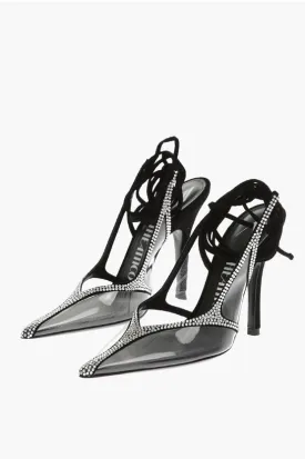 The Attico Rhinestoned VENUS CHROME See Through Slingbacks