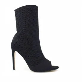 Valencia Knitted Peep Toe Ankle Boot