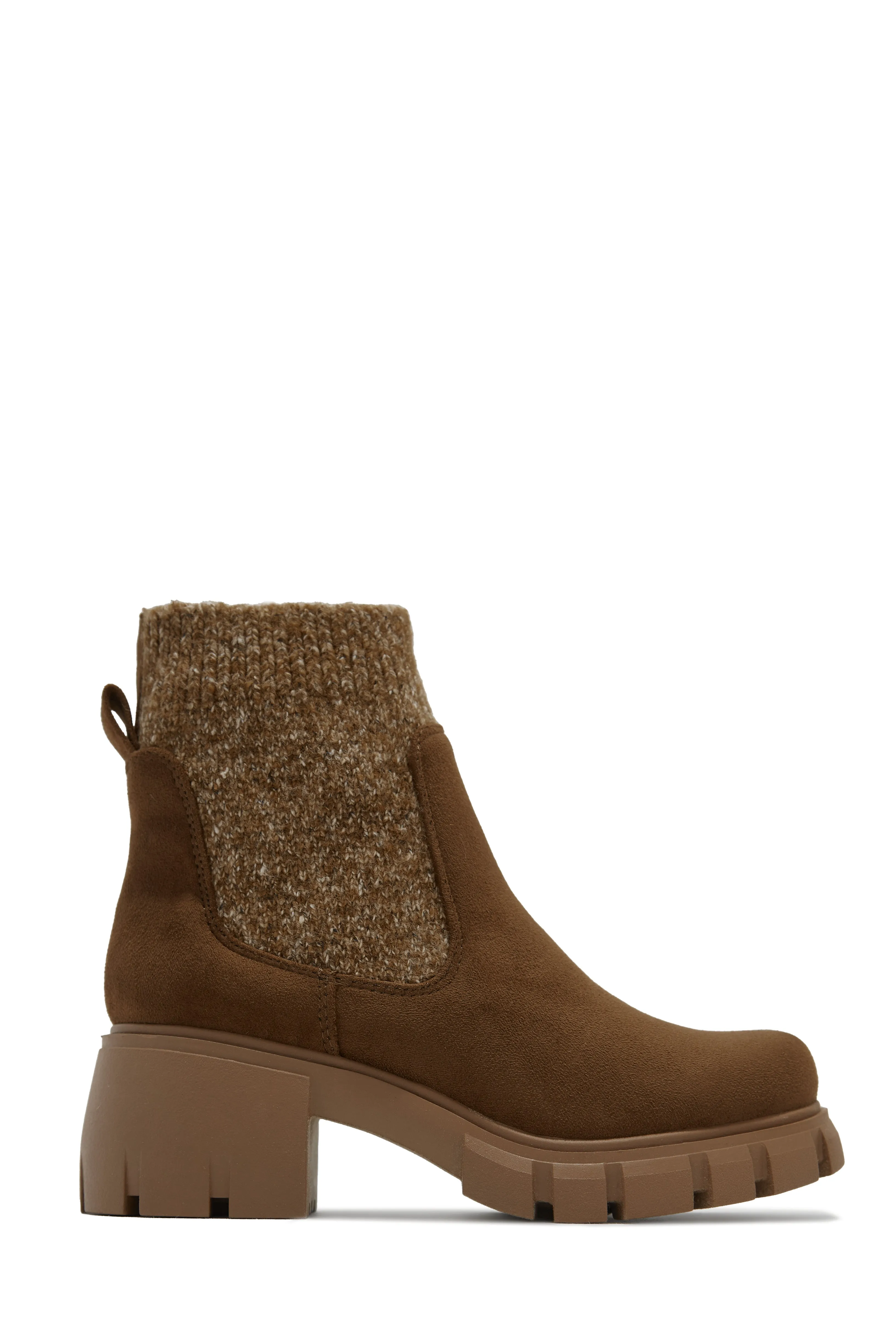 Winter Dreams Block Heel Ankle Boots - Brown