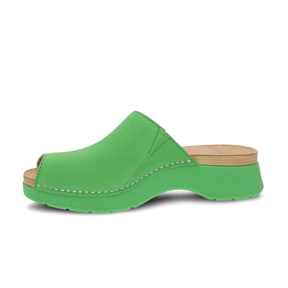 Women's Dansko Ravyn Sandal Color: Lime Milled Nubuck