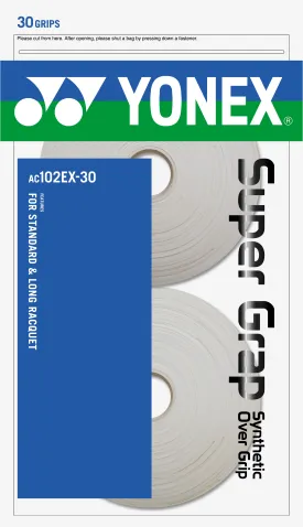 Yonex AC102-30W Super Grap (30 Wraps)(White)